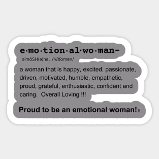 Emotional Woman Definition Sticker